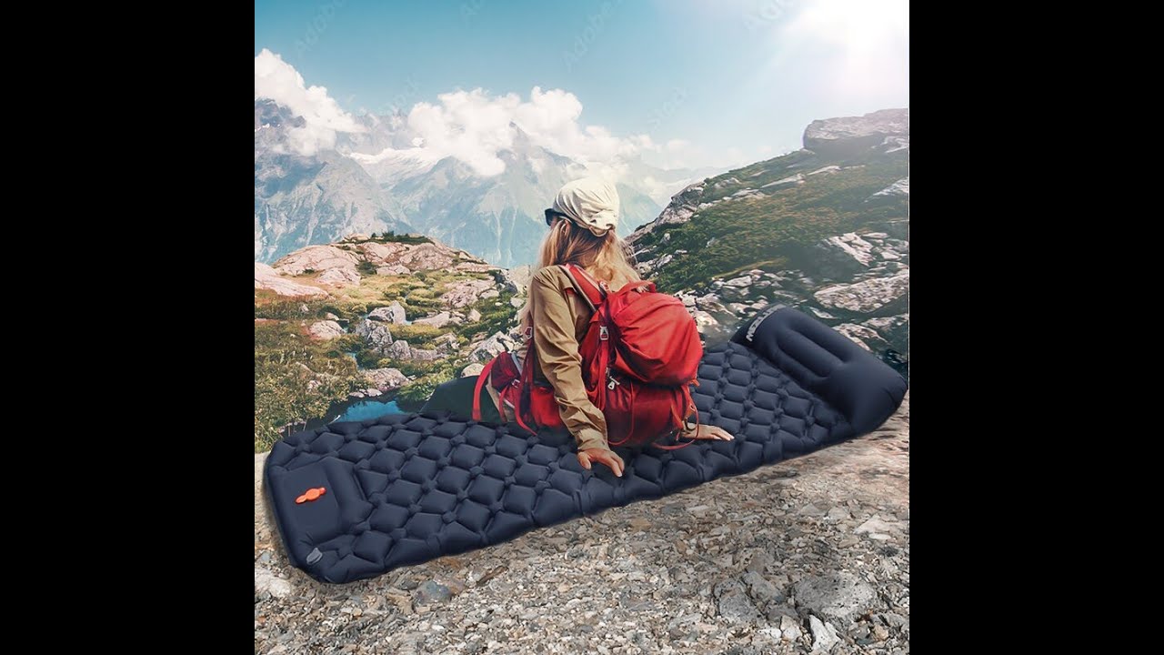 Matelas gonflable ultraléger avec coussin d'air, matelas d'extérieur pour Camping, voyage