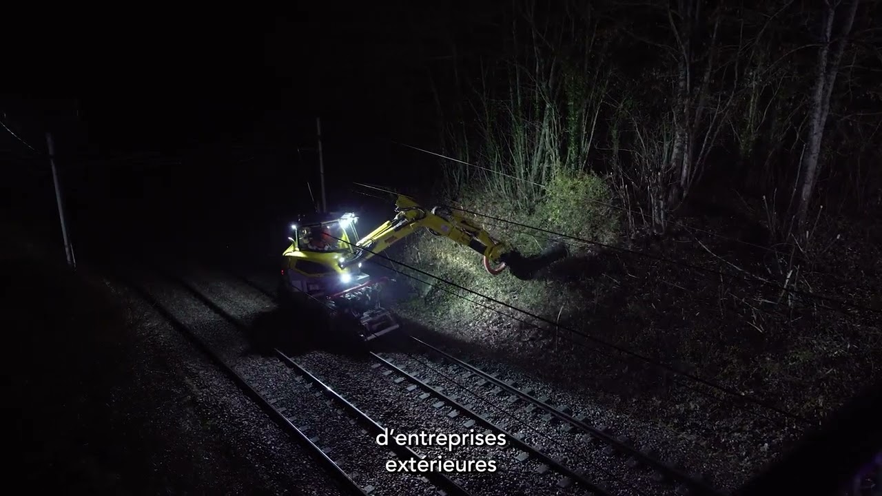 Visite de chantier de la maîtrise de la végétation de nuit