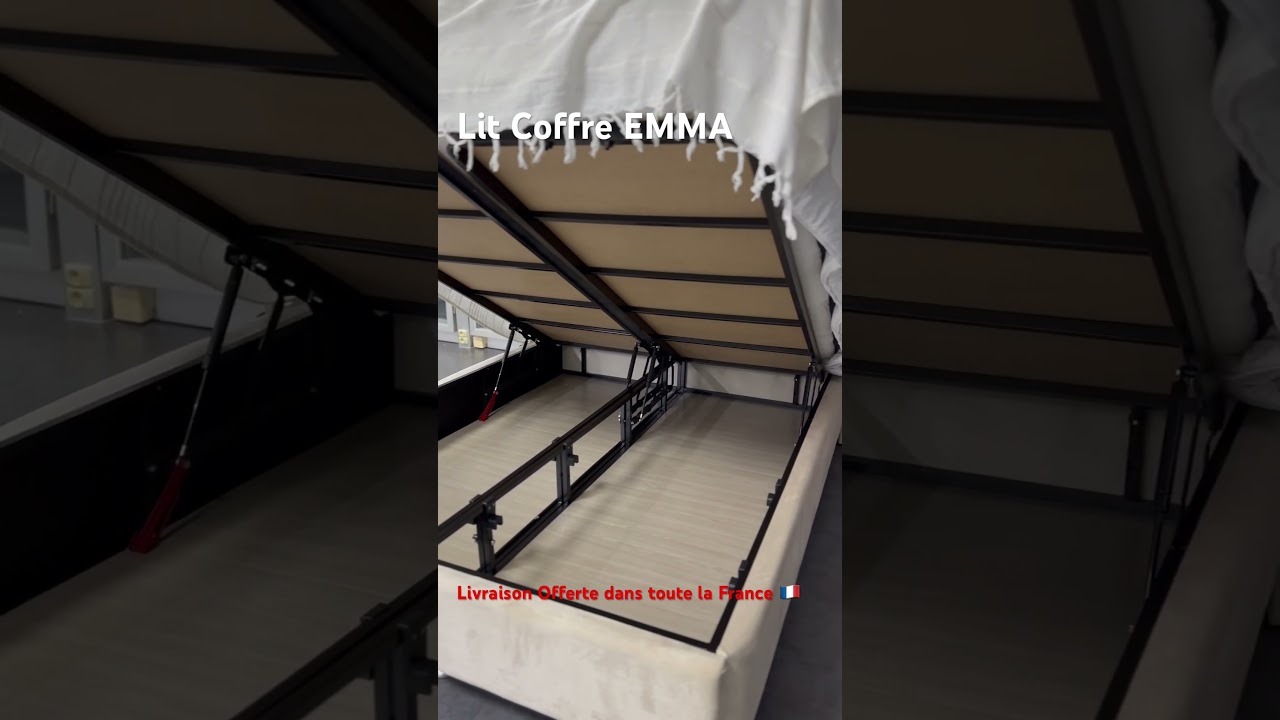 Lit Coffre EMMA ❤️ Exclusivement chez Sleepy Literie 🎈Livraison OFFERTE dans toute la France 🇫🇷