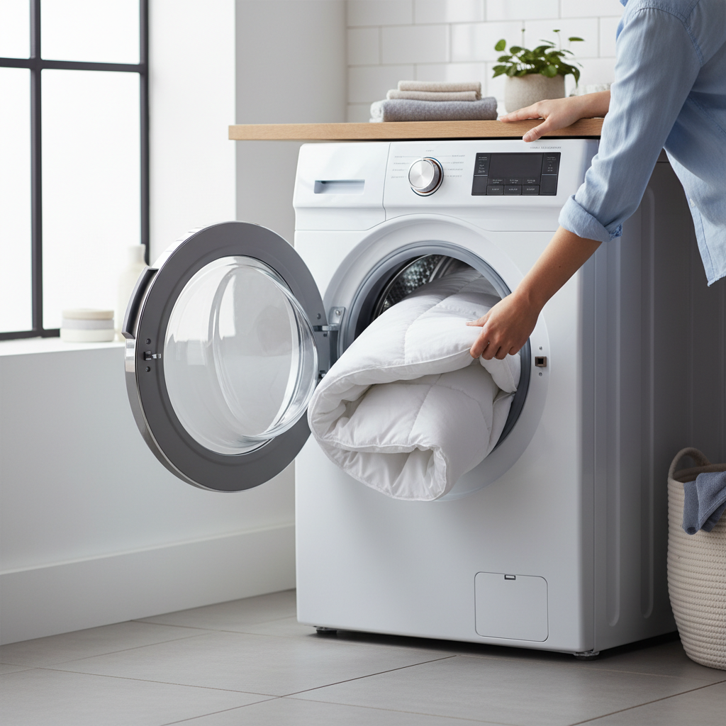 apprenez à bien doser le poids de votre couette dans la machine à laver pour un lavage efficace et préserver la qualité de votre linge de maison.