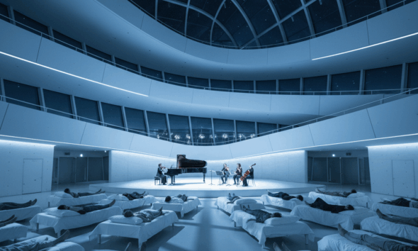 découvrez l'expérience immersive de la plongée nocturne accompagnée de la musique apaisante de sleep de max richter, présentée à la fondation pour une soirée unique mêlant art et sérénité.