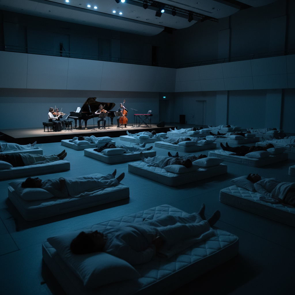 découvrez 'sleep' de max richter en plongée sonore à l'auditorium, une expérience immersive et apaisante mêlant musique et sommeil.